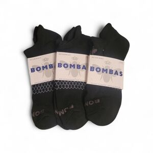 BOMBA SOCKS 3 PACK BLACK ANKLE SOCKS
